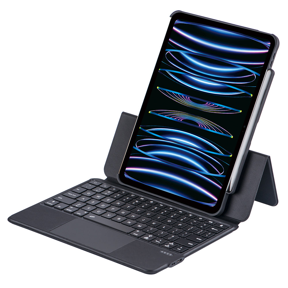 For iPad Air (2022)(2020) / iPad Pro 11 (2023)(2022)(2021)(2020)(2018) Bluetooth Keyboard Tablet Stand Leather Case - Black For iPad Air (2022)(2020) / iPad Pro 11 (2023)(2022)(2021)(2020)(2018) Bluetooth Keyboard Tablet Stand Leather Case - Black